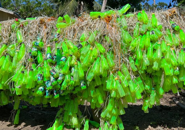 PET bottles ready to be deployed as floaters in Honda Bay, Palawan in the Philippines.