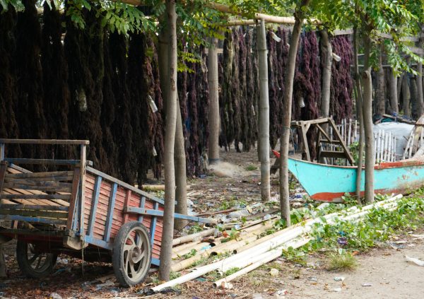 In Bantaeng, South Sulawesi, the community has build drying racks that all seaweed farmers can freely use.