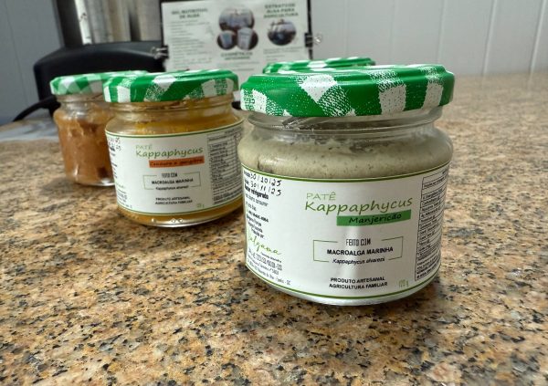 Brazil: Kapphaphycus-based pâtés are promoted as sustainable, plant-based spreads for local and organic markets.